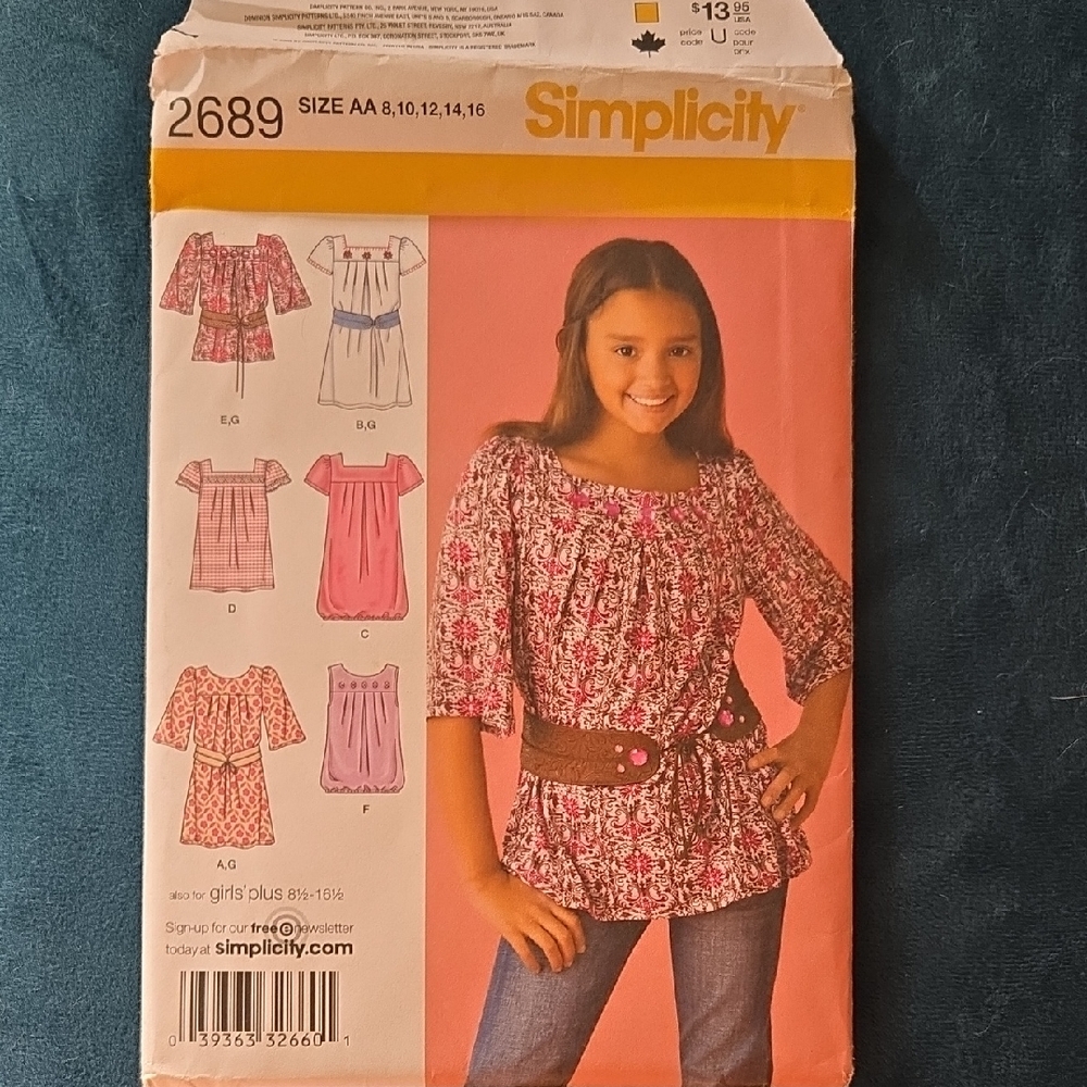 Simplicity Kids Floral Blouse - Red and White